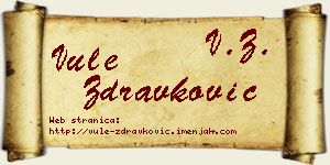Vule Zdravković vizit kartica